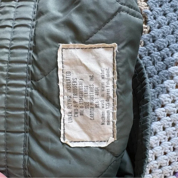 Vintage pants, size large, quilted pants, CWU-9/P pants, layer - Picture 7 of 7